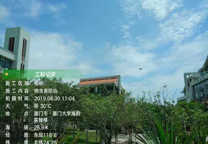 厉害了！校园绿化虫害防治采用无人机