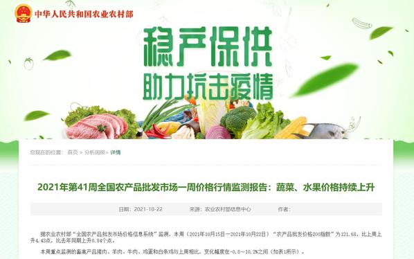 饮食服务中心调研农产品市场促保供稳价