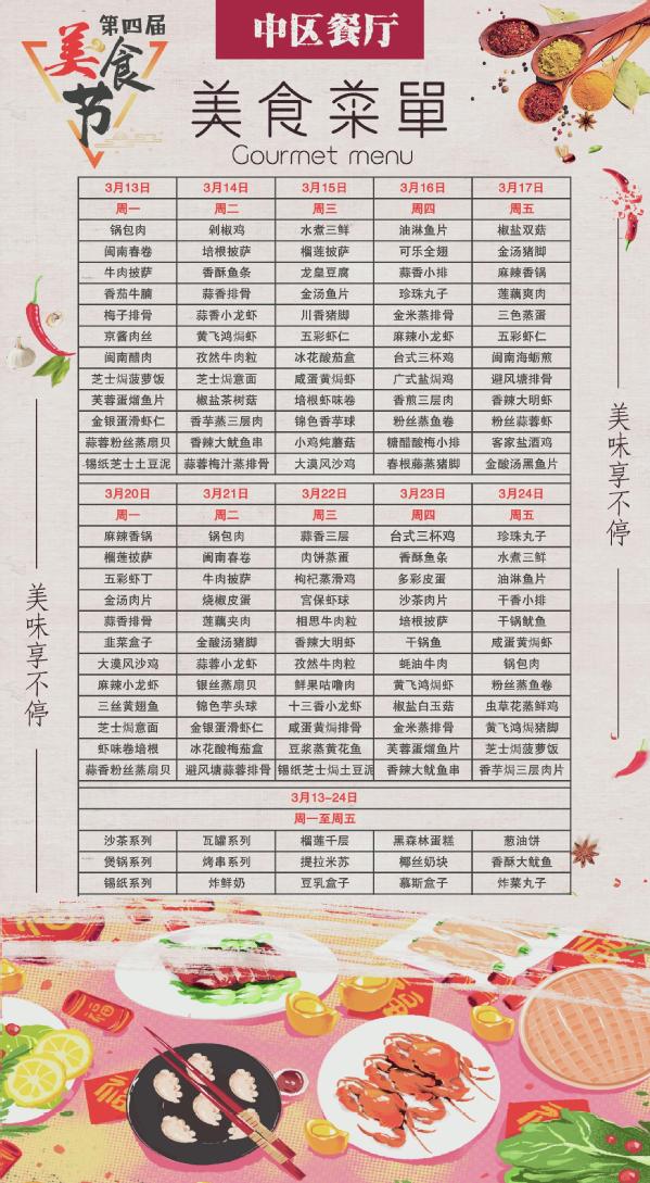 畅享多元美食盛宴 丰富校园文化生活 ——记漳州校区中区餐厅第四届“美食节”